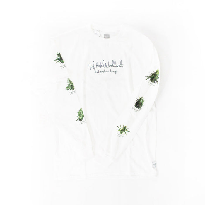 Huf Tropical Plants Long Sleeve T-Shirt (White)