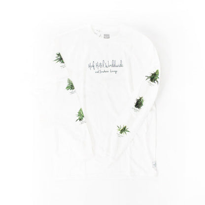 Huf Tropical Plants Long Sleeve T-Shirt (White)
