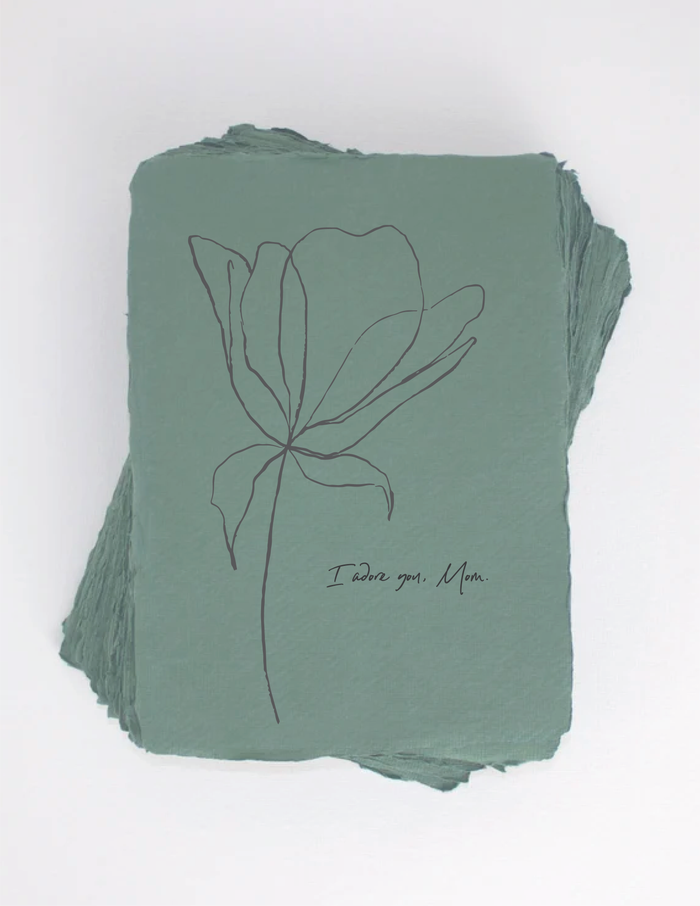 "I adore you, Mom!" Mother's Day Flower Greeting Card