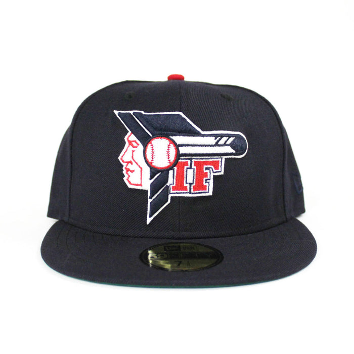 Idaho Falls Braves New Era 59Fifty Fitted Hat (Navy Green Under Brim)