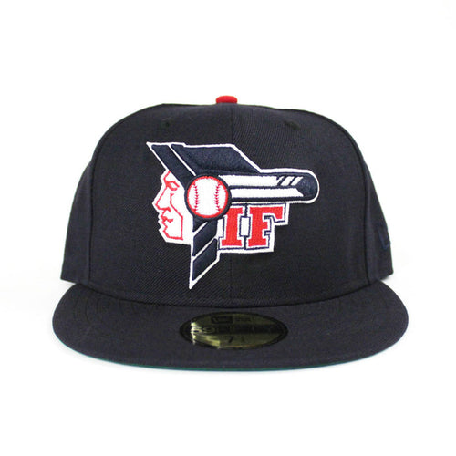 Idaho Falls Braves New Era 59Fifty Fitted Hat (Navy Green Under Brim)