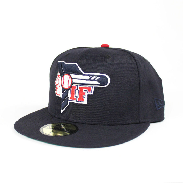 Idaho Falls Braves New Era 59Fifty Fitted Hat (Navy Green Under Brim)