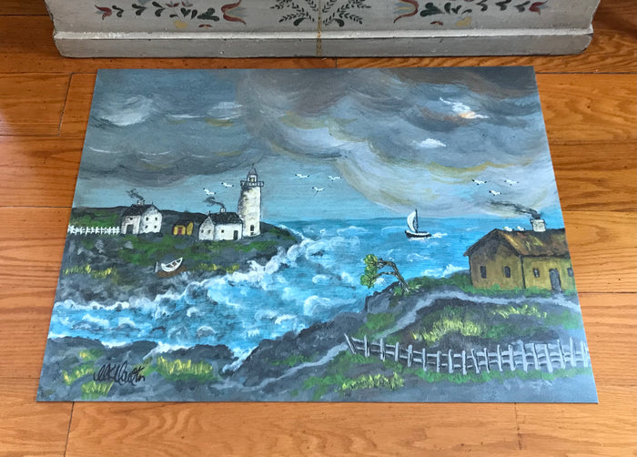 MKM-VM2 Stormy Lighthouse 23x30 Vinyl Floor Mat - A Circa Exclusive!