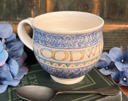 SE-174 Redware Mug with Delft Design