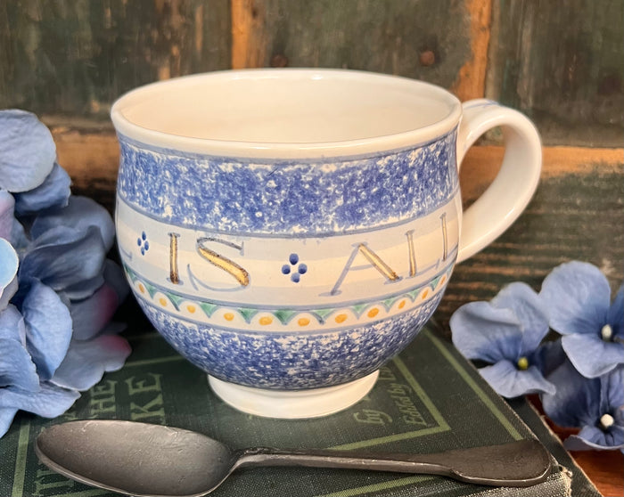 SE-174 Redware Mug with Delft Design