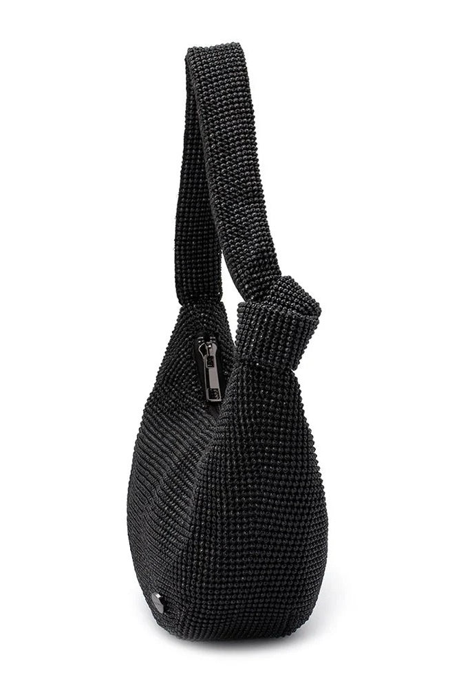 Jessica Crystal Mesh Bag - Black