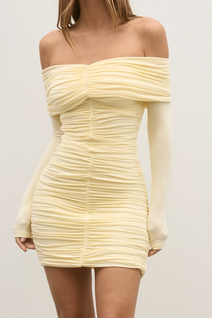 Eva Mini Dress - Lemon