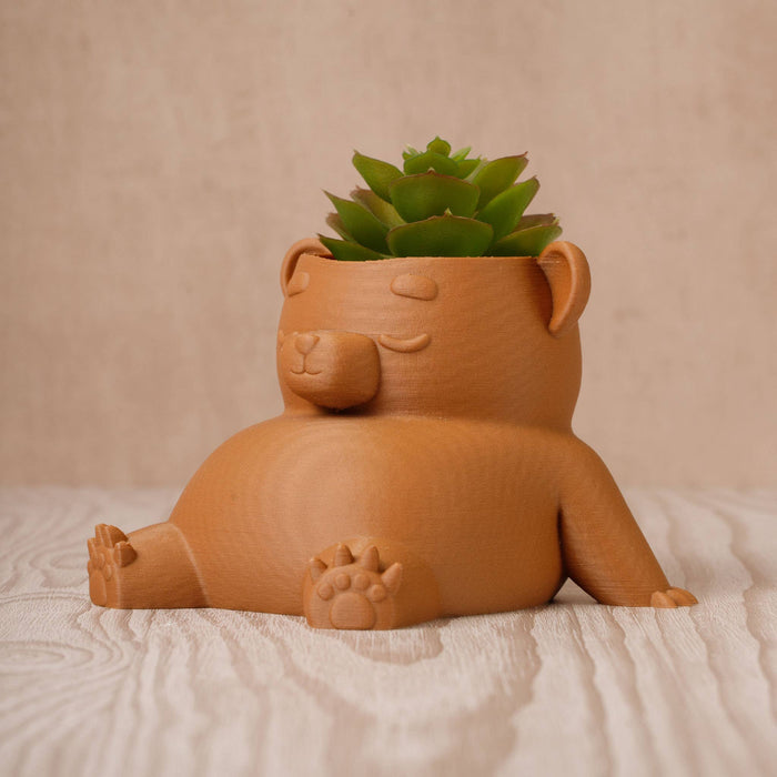 Ingadi - Eco-Friendly Bear Plant Pot: Sustainable 3D Printed PLA