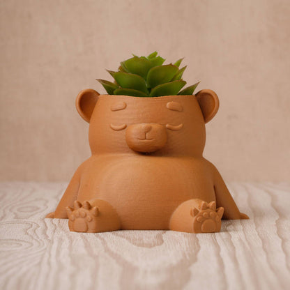 Ingadi - Eco-Friendly Bear Plant Pot: Sustainable 3D Printed PLA
