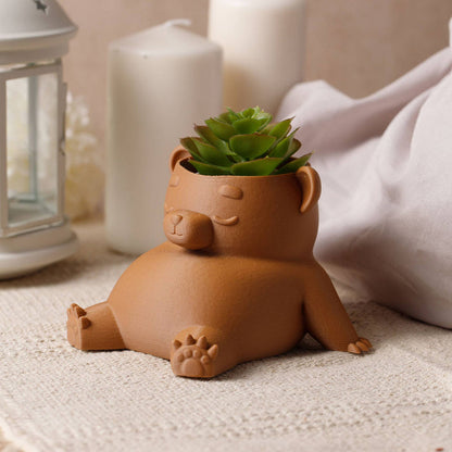 Ingadi - Eco-Friendly Bear Plant Pot: Sustainable 3D Printed PLA