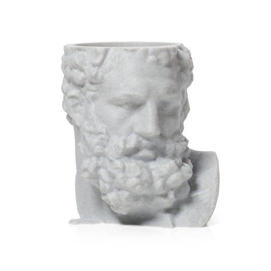 Ingadi - Greek Head Planter - Stone/Marble Effect