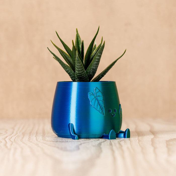Ingadi - Happy Pot Planter - Alocasia Leaf Face : Medium