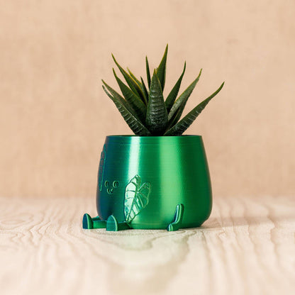 Ingadi - Happy Pot Planter - Alocasia Leaf Face : Medium