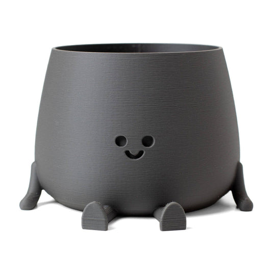 Ingadi - Happy Pot Planter - Matte Iron Grey: Medium