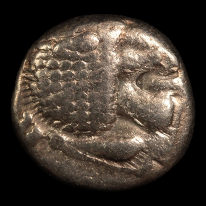 Ionia, Miletos, Silver Diobol, Lion's Head & Floral Pattern  - c. 520 to 450 BCE - Greek World