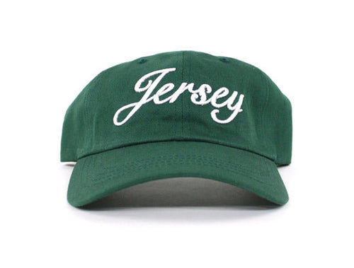 Jersey Script Dad Hat (Green White)