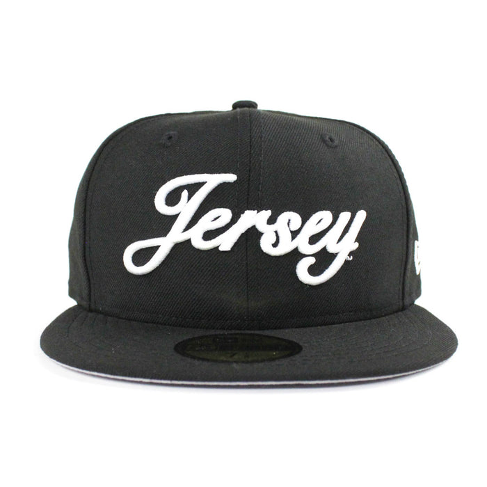 Jersey Script New Era 59Fifty Fitted Hat (Black Gray Under Brim)