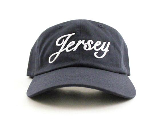 Jersey Unconstructed Baseball Adjustable Dad Hat (Navy)