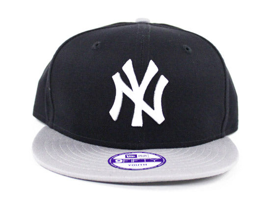 KIDS New York Yankees New Era 9Fifty Snapback Hat (Navy Gray)