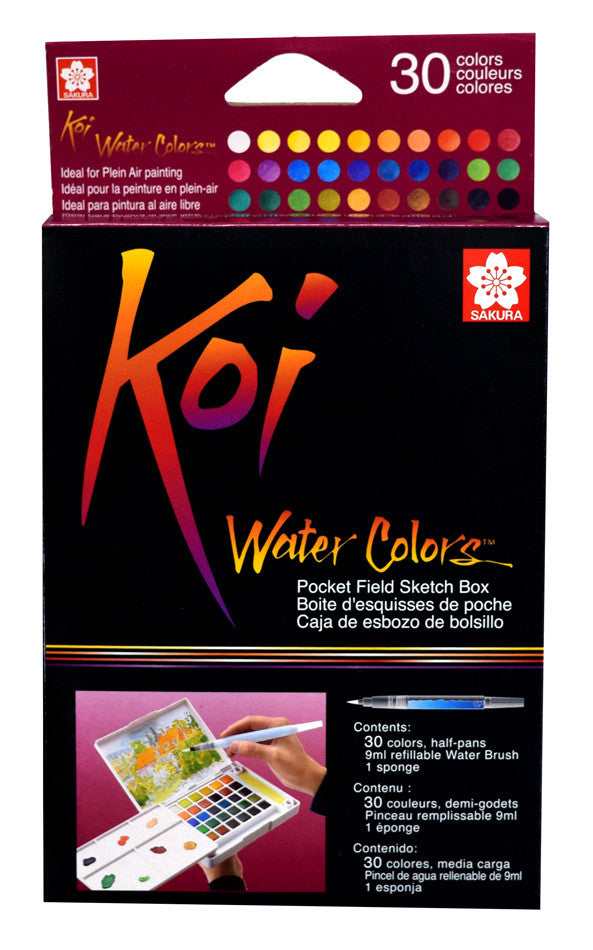 Koi Water Color Pocket Field Sketch Box