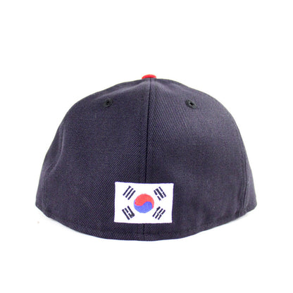 Korea New Era 59Fifty Fitted Hat (Navy Red Gray Gray Under Brim)
