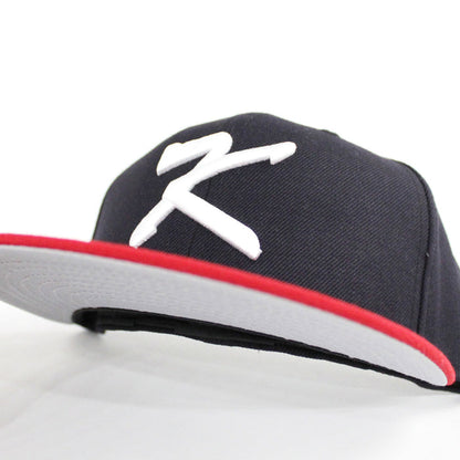 Korea New Era 59Fifty Fitted Hat (Navy Red Gray Gray Under Brim)