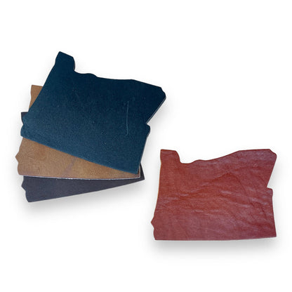 Leather West Coasters (Oregon) Drink Coaster Set