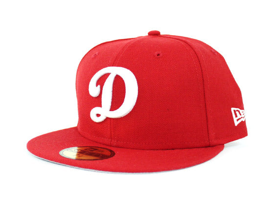 Los Angeles Dodgers 59FIFTY New Era Fitted 59Fifty hat (Red Alternate D Logo Gray Under Brim)