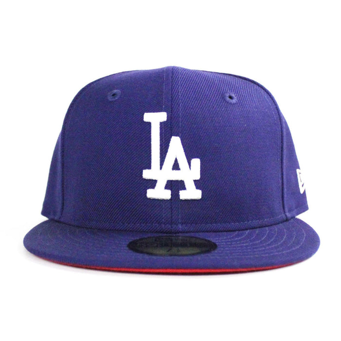 Los Angeles Dodgers New Era Fitted 59Fifty Hats (Blue Red Under Brim)