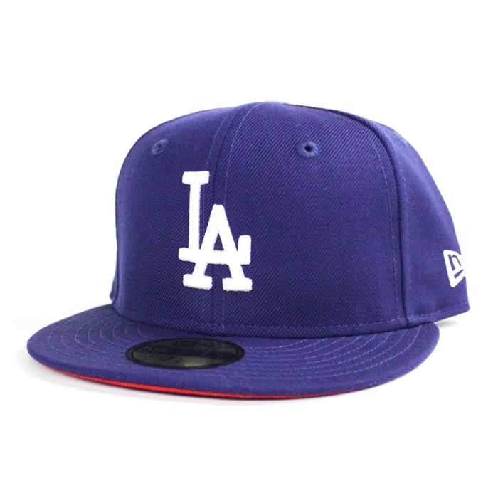 Los Angeles Dodgers New Era Fitted 59Fifty Hats (Blue Red Under Brim)