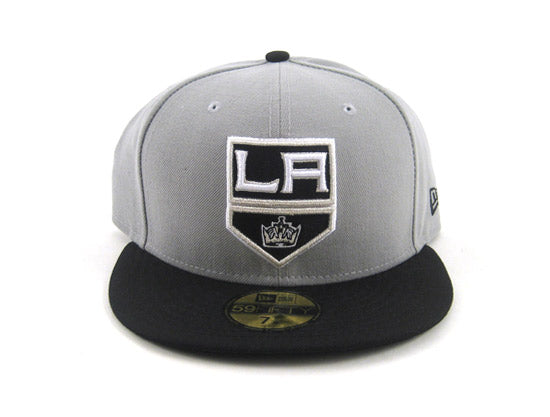 Los Angeles Kings New Era 59Fifty Fitted Hats (GRAY BLACK)