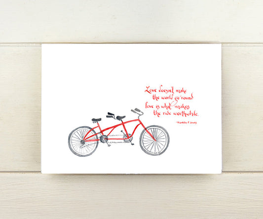 double bike love quote card