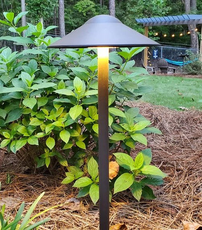 Lumien A5A2-4W Bronze Aluminum Path Light, Bubble Hat, 4 Watts