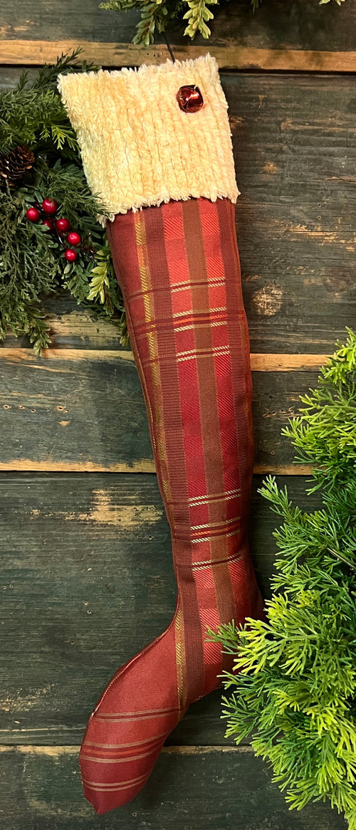 MA-19 Fabric Hanging Stocking - Plaid