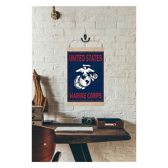 Marines Faux Rusted Reversible Banner*