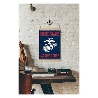 Marines Faux Rusted Reversible Banner*