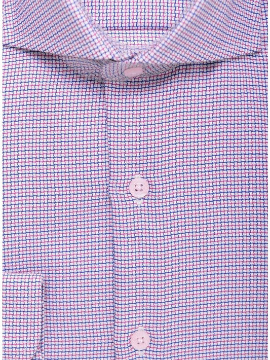 Proper Shirtings SHIRTS Mens 100% Cotton Red Check Cutaway Collar Wrinkle Free Slim Fit Dress Shirt