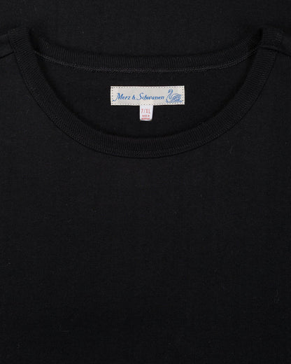 lost & found Merz B. Schwanen Merz B. Schwanen 215 Loopwheeled T-Shirt Deep Black