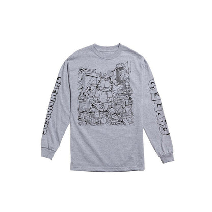 Messy Garfield x Hundreds LS T-Shirt (Gray)