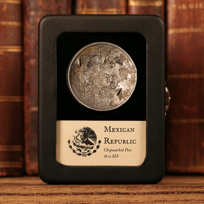 Mexico, Heavily Chop Marked Silver 1 Peso - 1872 CE - Mexico