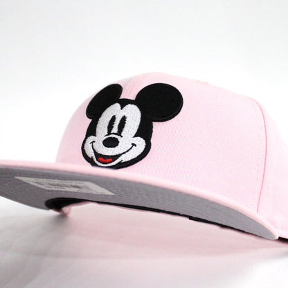 Mickey Mouse New Era 59Fifty Fitted Hat (Pink Gray Under Brim)