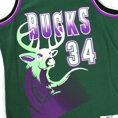 Milwaukee Bucks #34 Ray Allen Mitchell and Ness Swingman Jersey