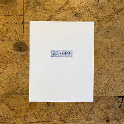 Mini Bird & Wood Block Letterpress Prints