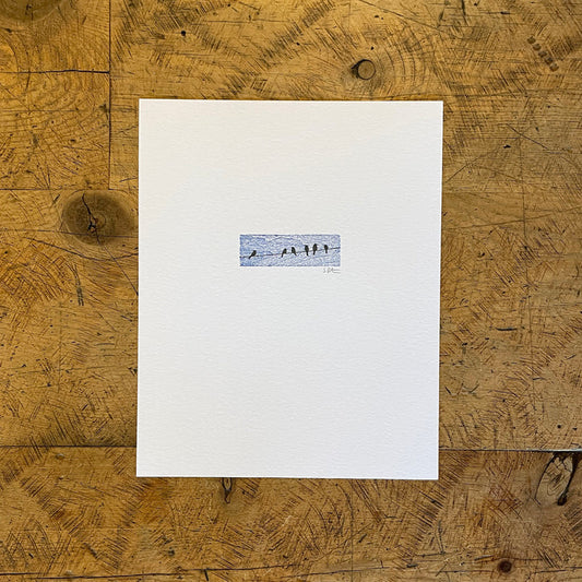 Mini Bird & Wood Block Letterpress Prints