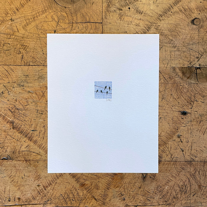 Mini Bird & Wood Block Letterpress Prints