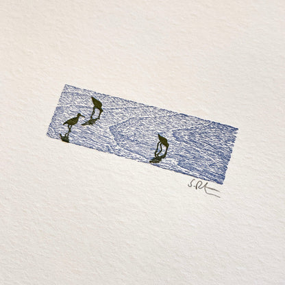 Mini Bird & Wood Block Letterpress Prints