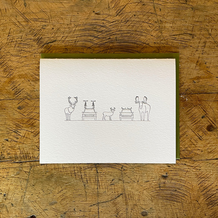 Minimal Adventure Letterpress Holiday Cards