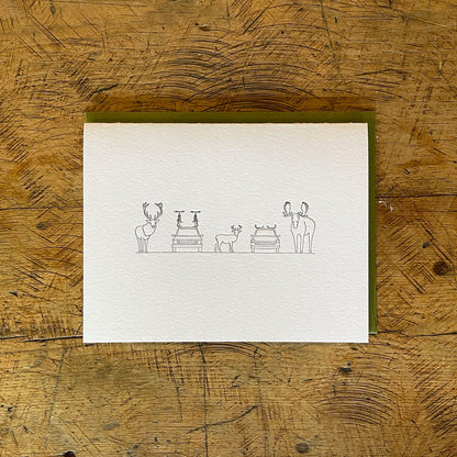 Minimal Adventure Letterpress Holiday Cards