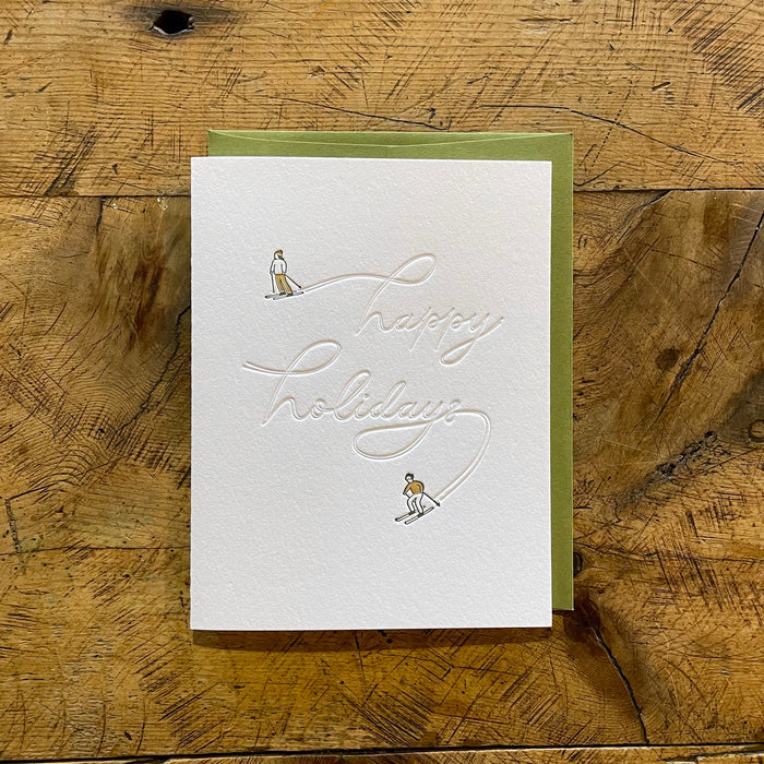 Minimal Adventure Letterpress Holiday Cards