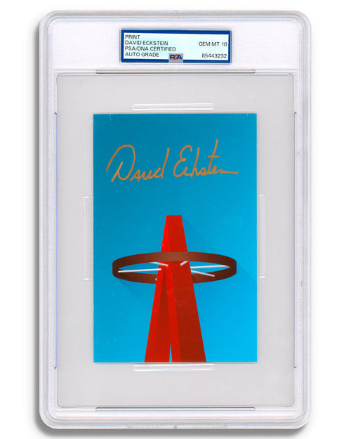 Minimalist Angel Stadium - David Eckstein Autographed - Art Slab - PSA Gem Mint 10